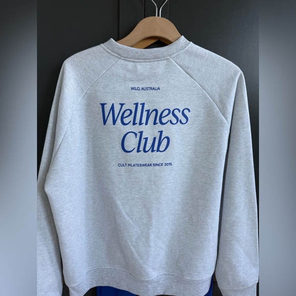 NWT • WILO the label Ribbed Blue Leggings & Gray Wellness Sweatshirt Set • M - Picture 7 of 11